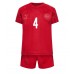 Dječji Nogometni Dres Danska Simon Kjaer #4 Domaci SP 2022 Kratak Rukav (+ Kratke hlače)